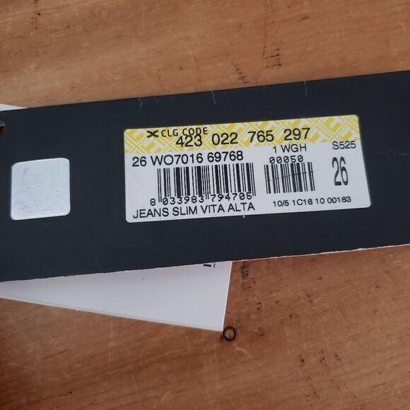 Just Cavalli Size 26 NWT Blue red Print Distressed High Waist Skinny Jeans - Picture 9 of 16